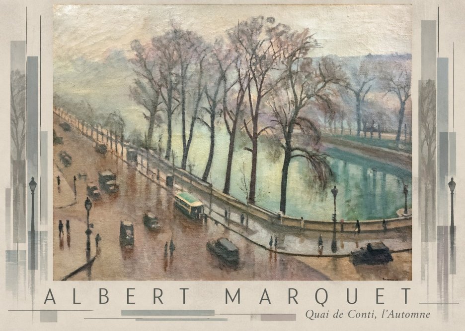Albert Marquet Quai De Conti, L'automne No6 - Juliste