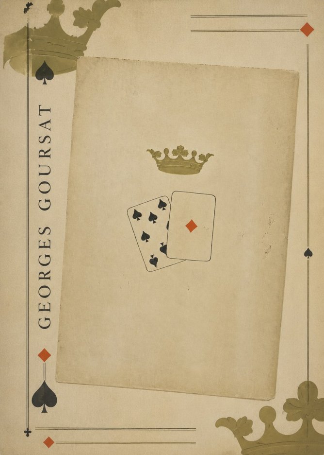 Georges Goursat Crown and Playing Cards No2 - Juliste