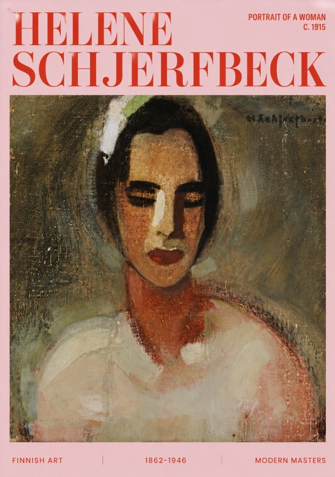 Helene Schjerfbeck Portrait of a Woman III No4 - Juliste