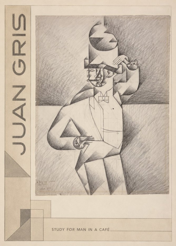 Juan Gris Study for Man in a Café No2 - Juliste