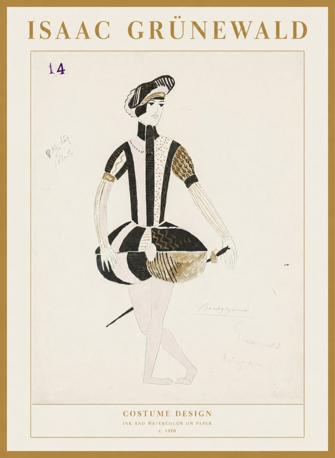 Isaac Grünewald Costume Design IX No1 - Juliste