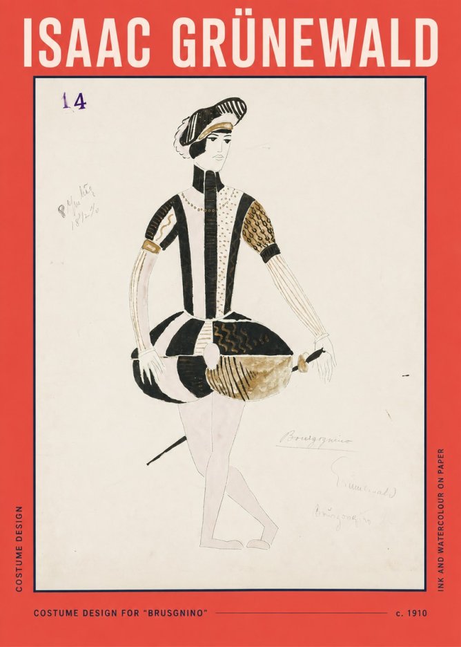 Isaac Grünewald Costume Design IX No2 - Juliste