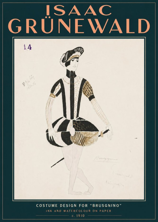 Isaac Grünewald Costume Design IX No5 - Juliste