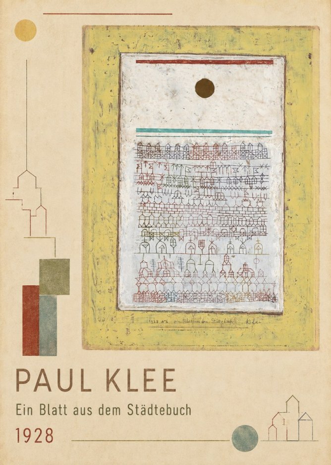 Paul Klee Ein Blatt Aus Dem Städtebuch No2 - Juliste