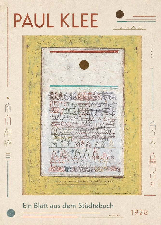 Paul Klee Ein Blatt Aus Dem Städtebuch No3 - Juliste