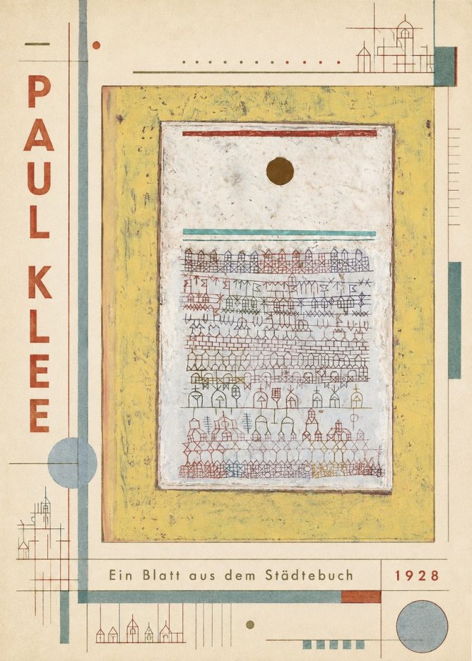 Paul Klee Ein Blatt Aus Dem Städtebuch No4 - Juliste