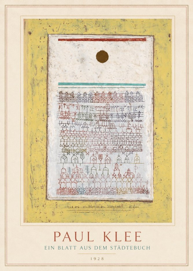 Paul Klee Ein Blatt Aus Dem Städtebuch No5 - Juliste