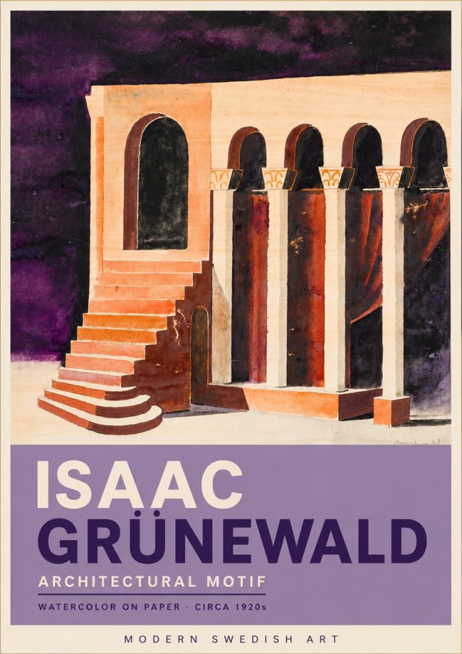 Isaac Grünewald Architectural Motif I No6 - Juliste
