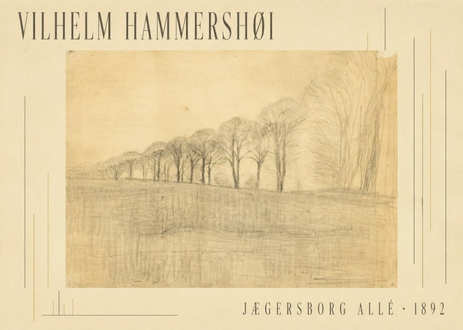 Vilhelm Hammershøi Jægersborg Allé No5 - Juliste