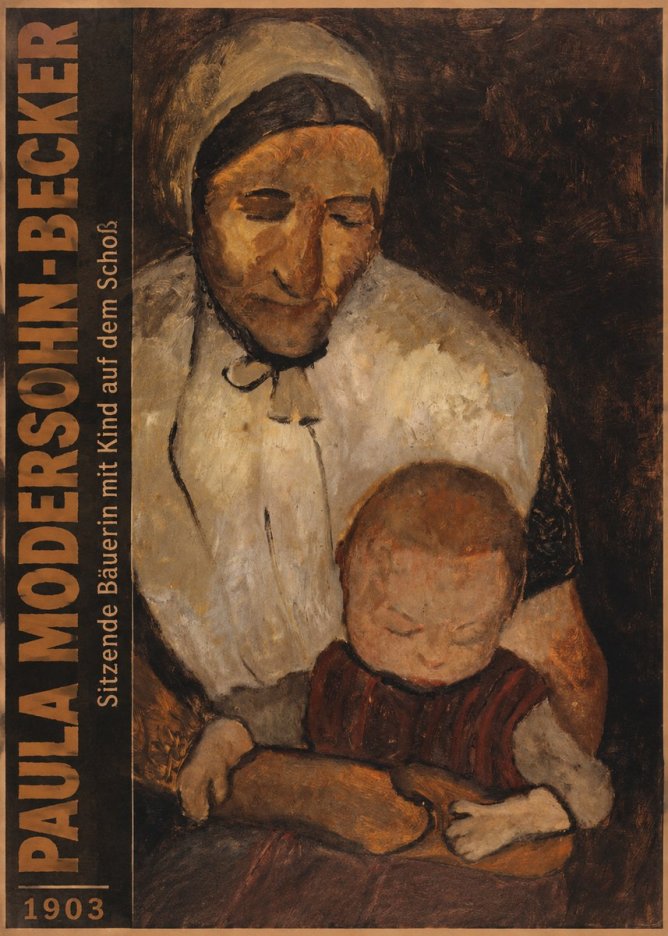 Paula Modersohn-Becker Sitzende Bäuerin Mit Kind Auf Dem Schoß No3 - Juliste