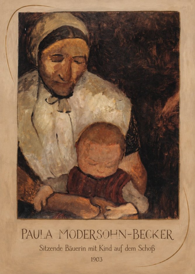 Paula Modersohn-Becker Sitzende Bäuerin Mit Kind Auf Dem Schoß No4 - Juliste