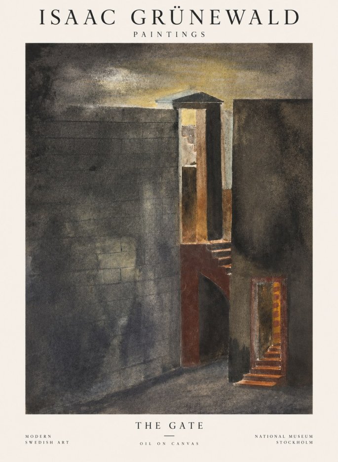 Isaac Grünewald Architectural Fantasy No2 - Juliste