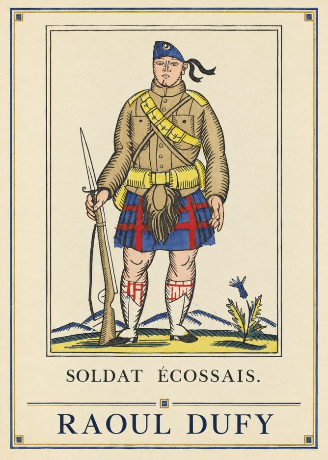 Raoul Dufy Soldat Écossais. No4 - Juliste