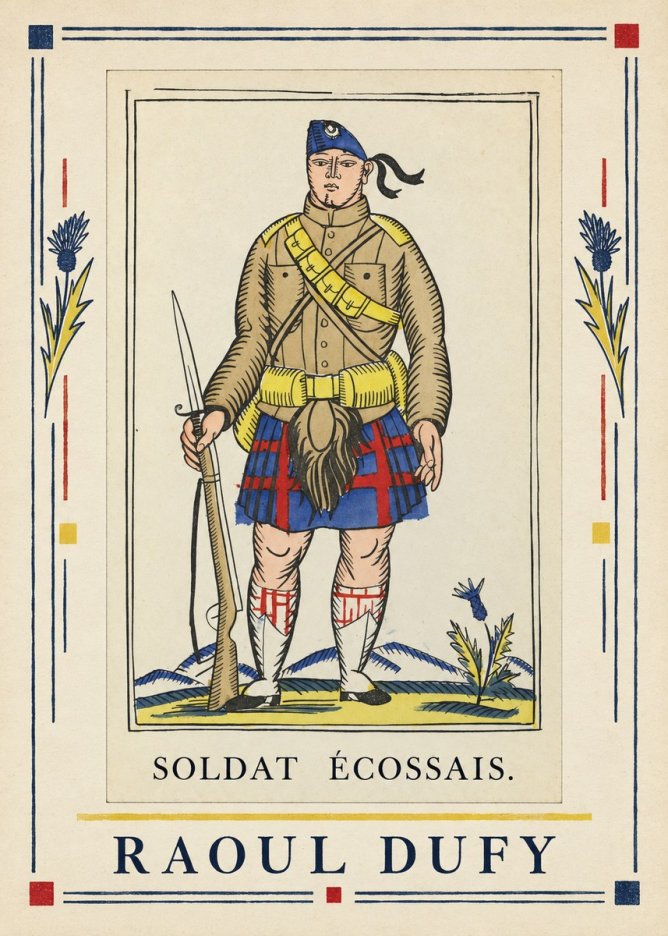 Raoul Dufy Soldat Écossais. No6 - Juliste