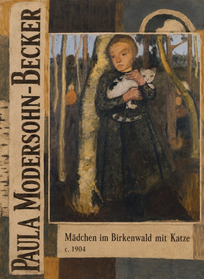Paula Modersohn-Becker Mädchen Im Birkenwald Mit Katze No3 - Juliste