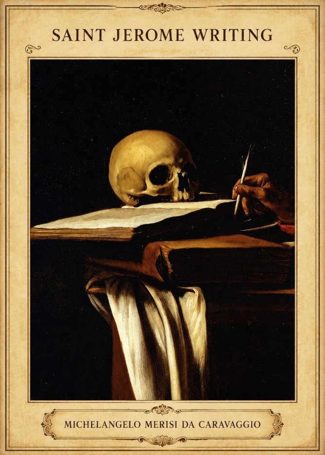 Michelangelo Merisi da Caravaggio Saint Jerome Writing III No5 - Juliste