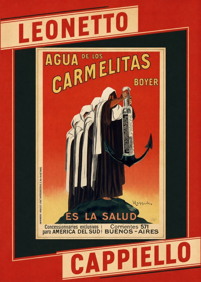 Leonetto Cappiello Agua De Los Carmelitas Boyer No6 - Juliste