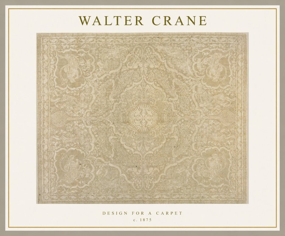 Walter Crane Design for a Carpet No1 - Juliste