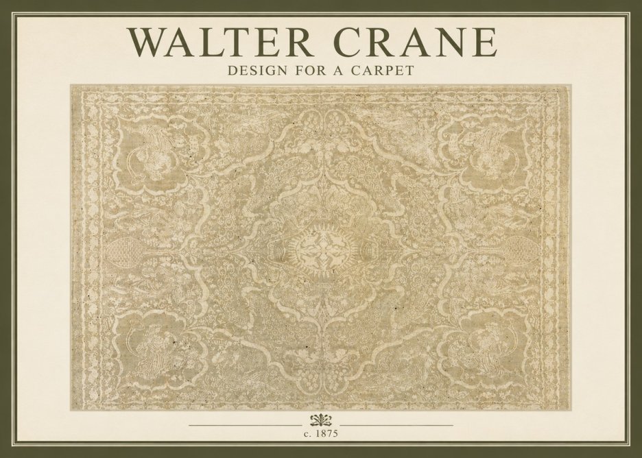 Walter Crane Design for a Carpet No2 - Juliste