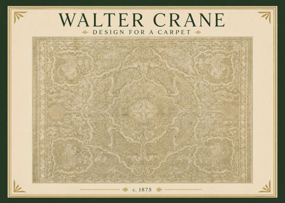 Walter Crane Design for a Carpet No3 - Juliste