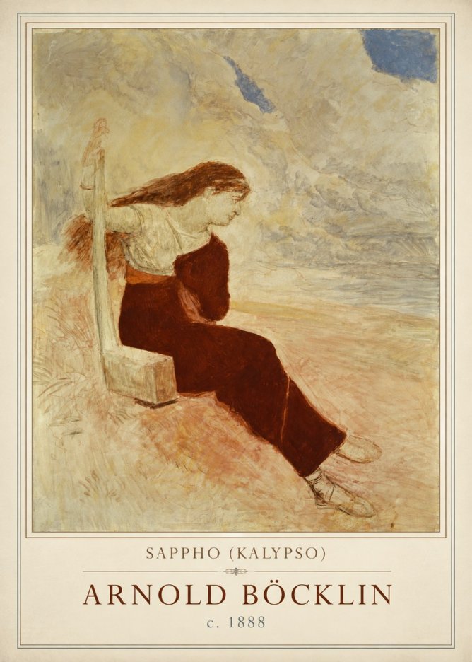 Arnold Böcklin Sappho (Kalypso) No1 - Juliste