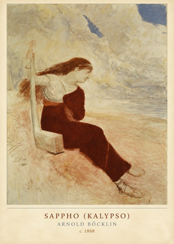 Arnold Böcklin Sappho (Kalypso) No2 - Juliste