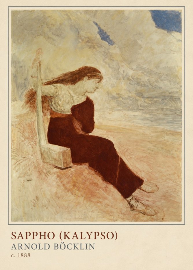 Arnold Böcklin Sappho (Kalypso) No3 - Juliste