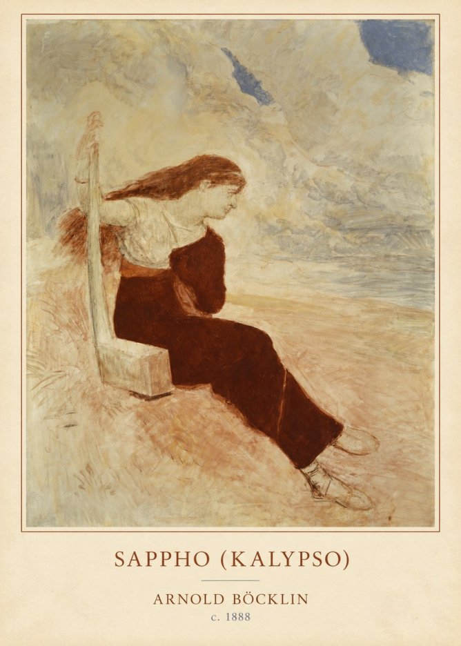 Arnold Böcklin Sappho (Kalypso) No4 - Juliste