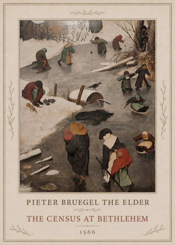 Pieter Bruegel The Census at Bethlehem II No1 - Juliste