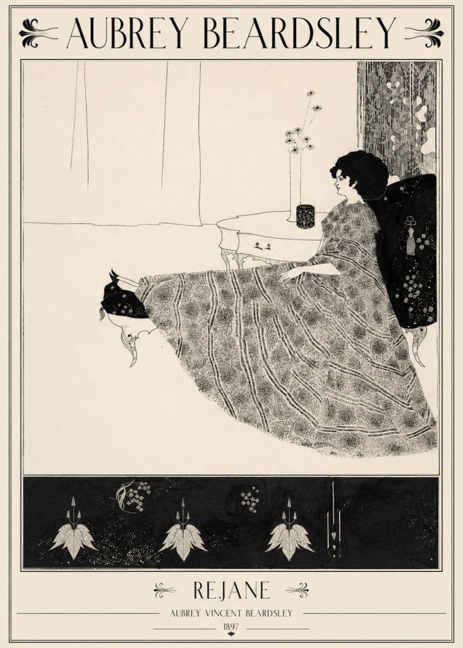 Aubrey Beardsley Rejane II No2 - Juliste
