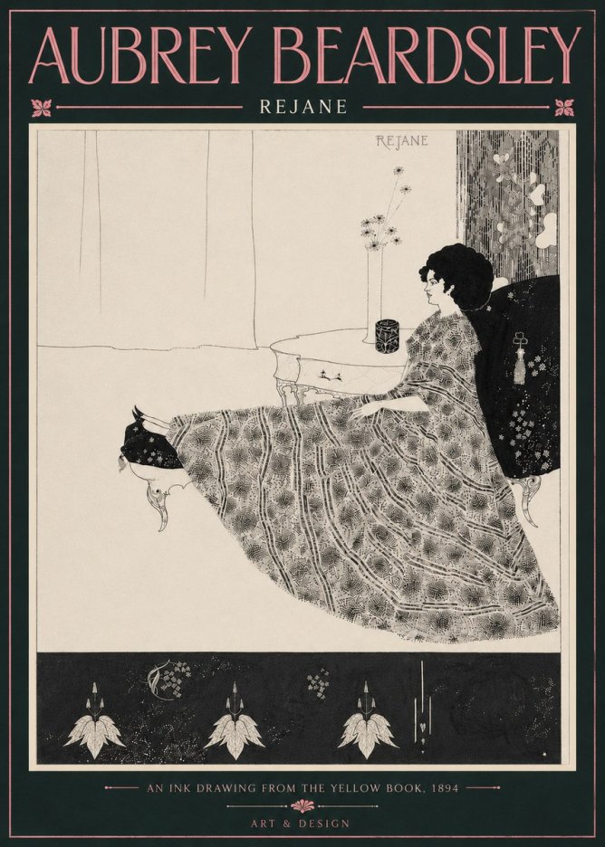Aubrey Beardsley Rejane II No5 - Juliste