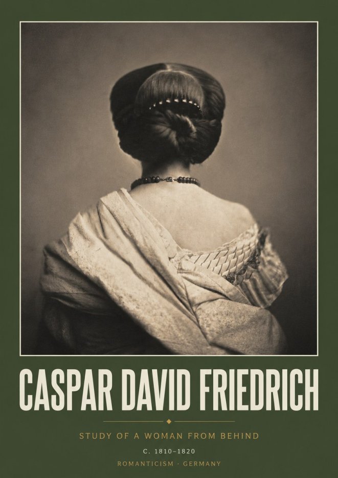 Caspar David Friedrich Study of a Woman from Behind No3 - Juliste