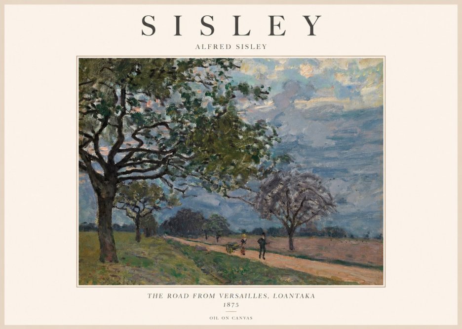 Sisley The Road from Versailles, Loantaka No1 - Juliste