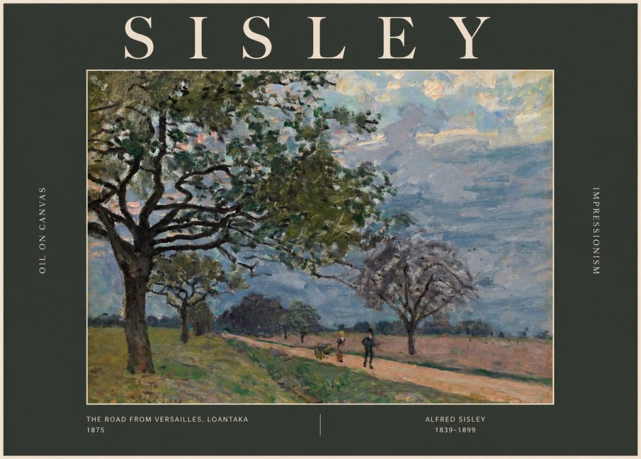 Sisley The Road from Versailles, Loantaka No2 - Juliste