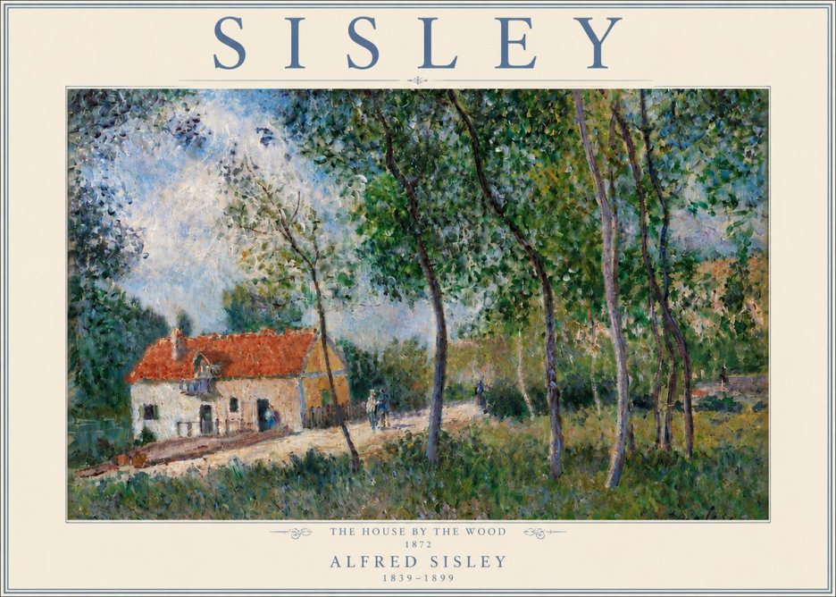 Sisley The House by the Wood No4 - Juliste
