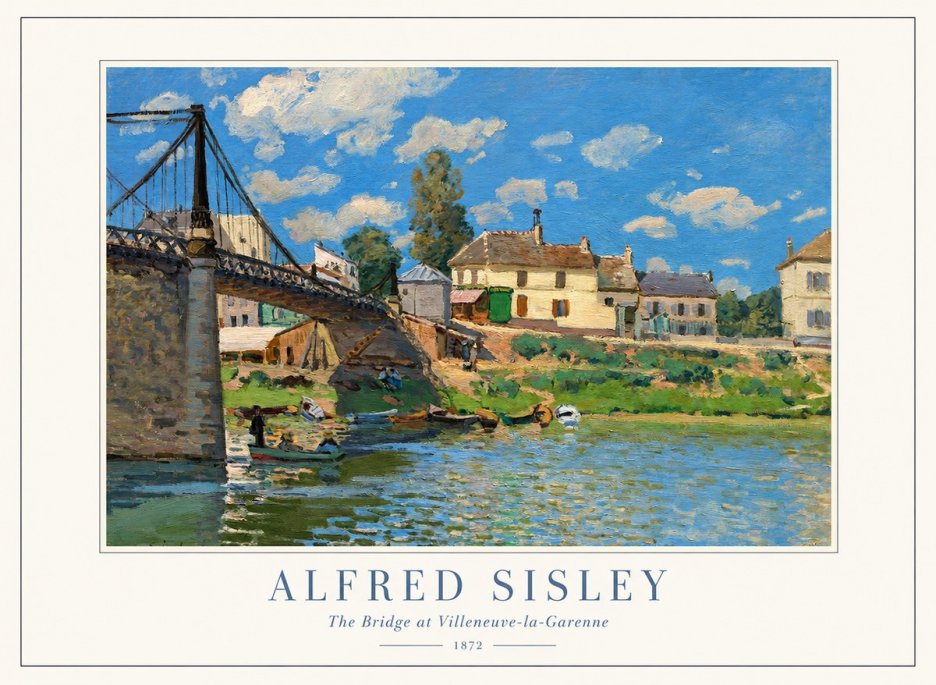 Sisley The Bridge at Villeneuve-la-garenne I No1 - Juliste