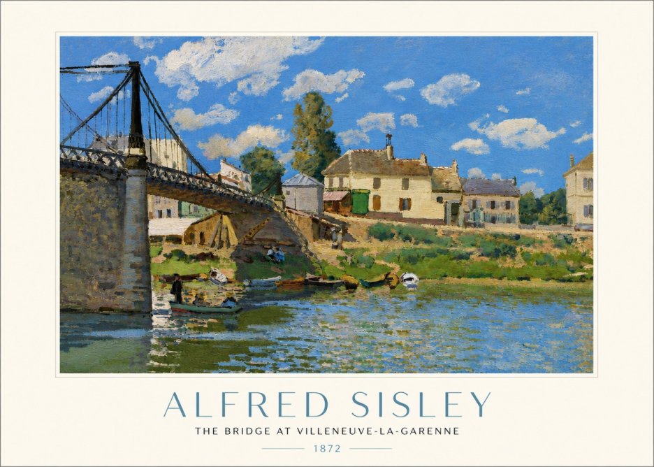 Sisley The Bridge at Villeneuve-la-garenne I No4 - Juliste