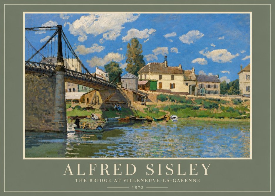 Sisley The Bridge at Villeneuve-la-garenne I No5 - Juliste