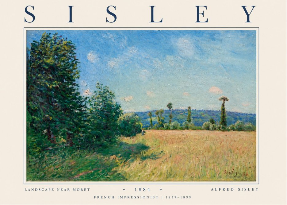 Sisley Landscape Near Moret, 1884 No4 - Juliste
