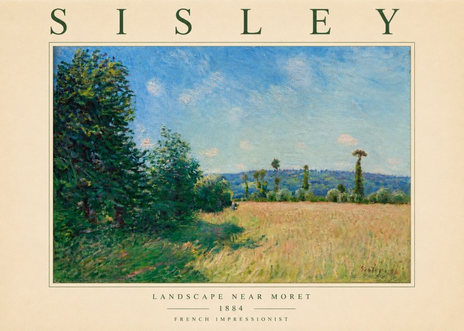 Sisley Landscape Near Moret, 1884 No5 - Juliste