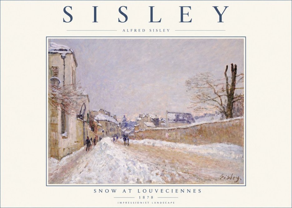 Sisley Snow at Louveciennes No2 - Juliste