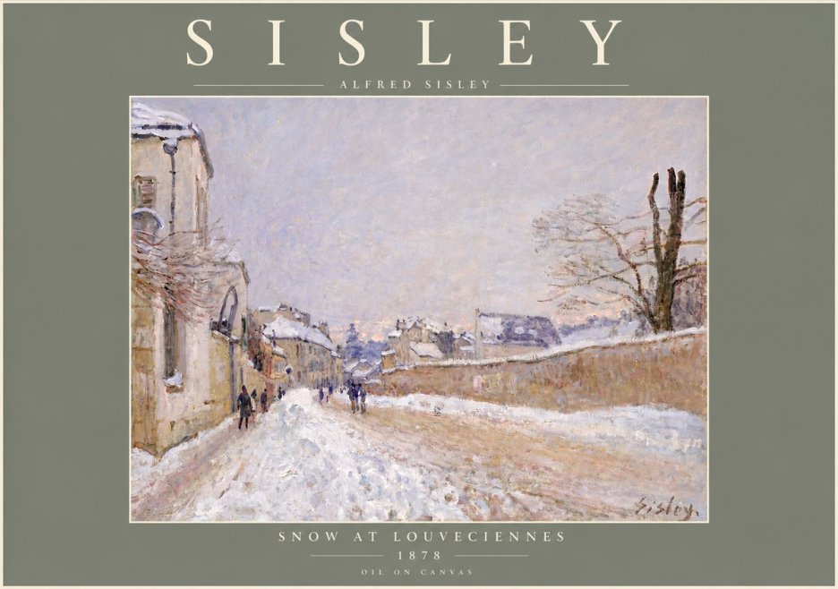 Sisley Snow at Louveciennes No4 - Juliste