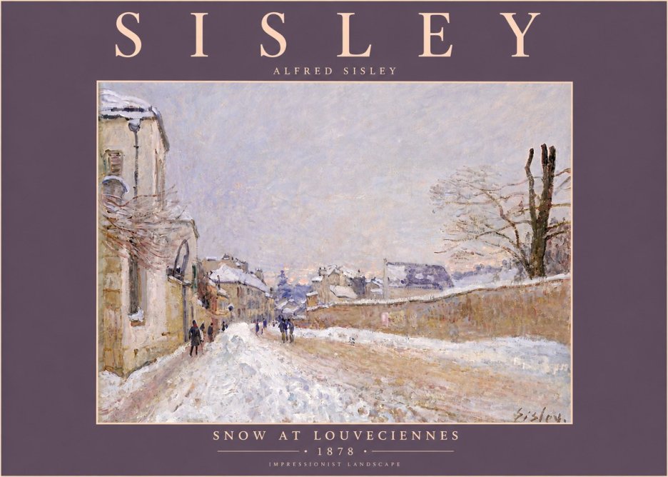 Sisley Snow at Louveciennes No5 - Juliste