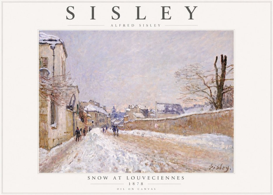 Sisley Snow at Louveciennes No6 - Juliste