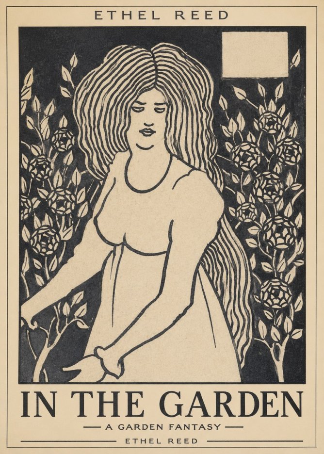 Ethel Reed In the Garden No1 - Juliste