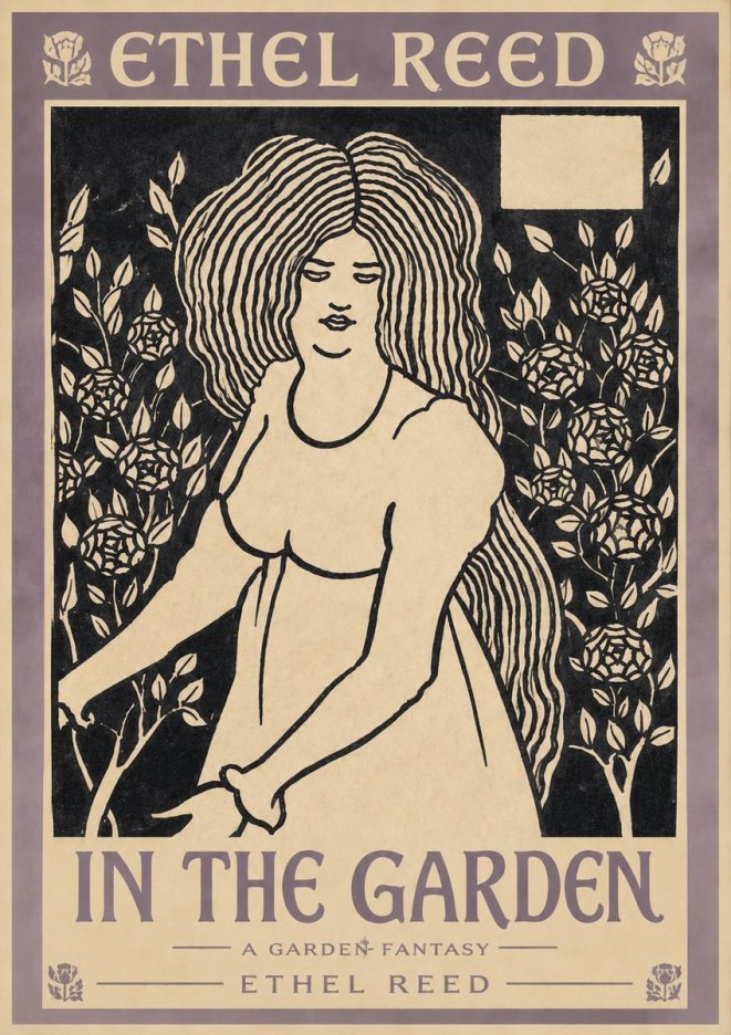 Ethel Reed In the Garden No3 - Juliste