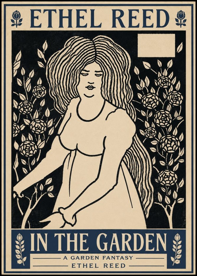 Ethel Reed In the Garden No6 - Juliste