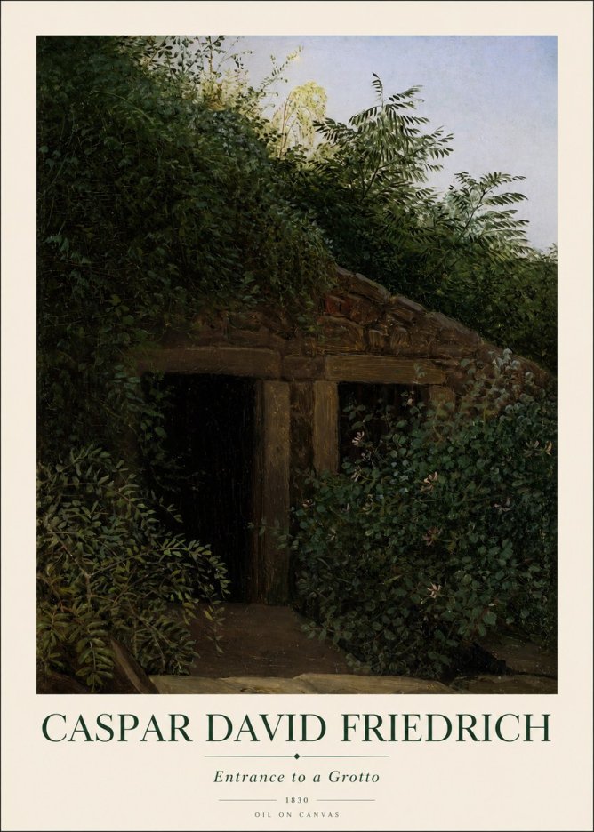 Caspar David Friedrich Entrance to a Grotto No1 - Juliste