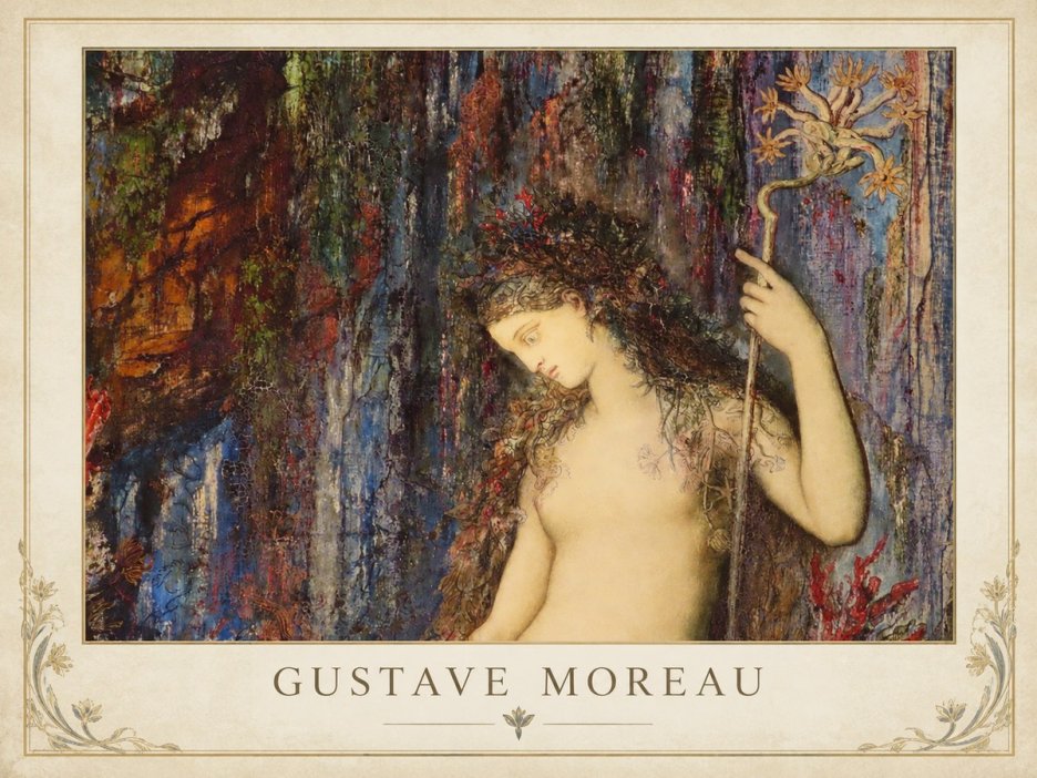 Gustave Moreau The Flower with the Human Head No1 - Juliste