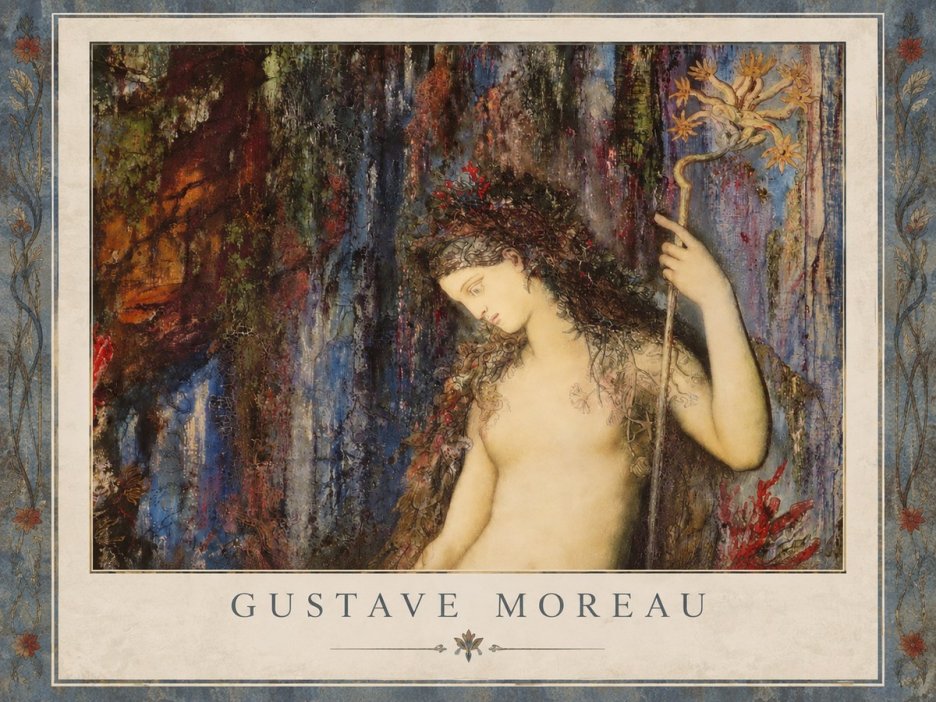 Gustave Moreau The Flower with the Human Head No2 - Juliste